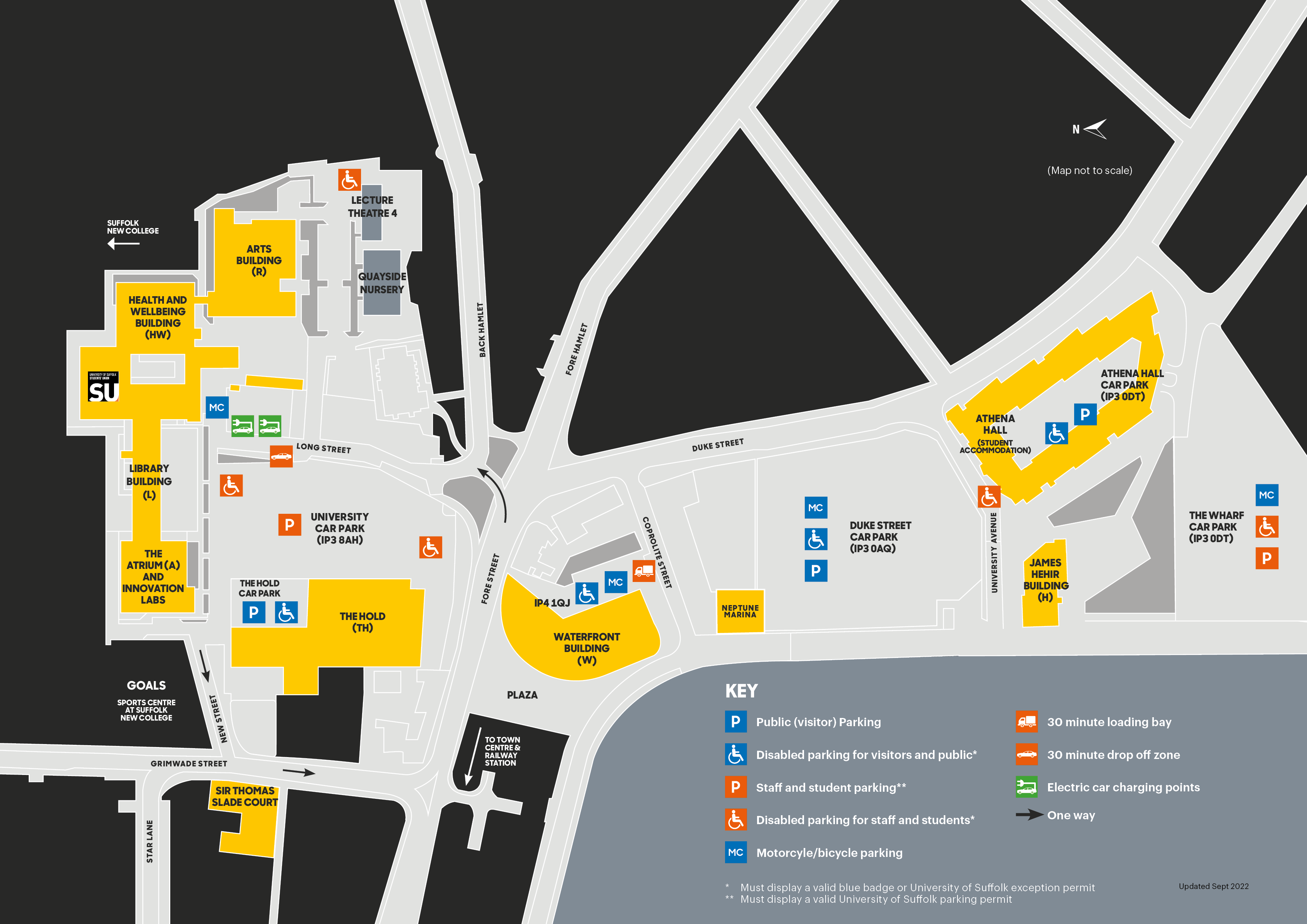 A map of the Ipswich campus
